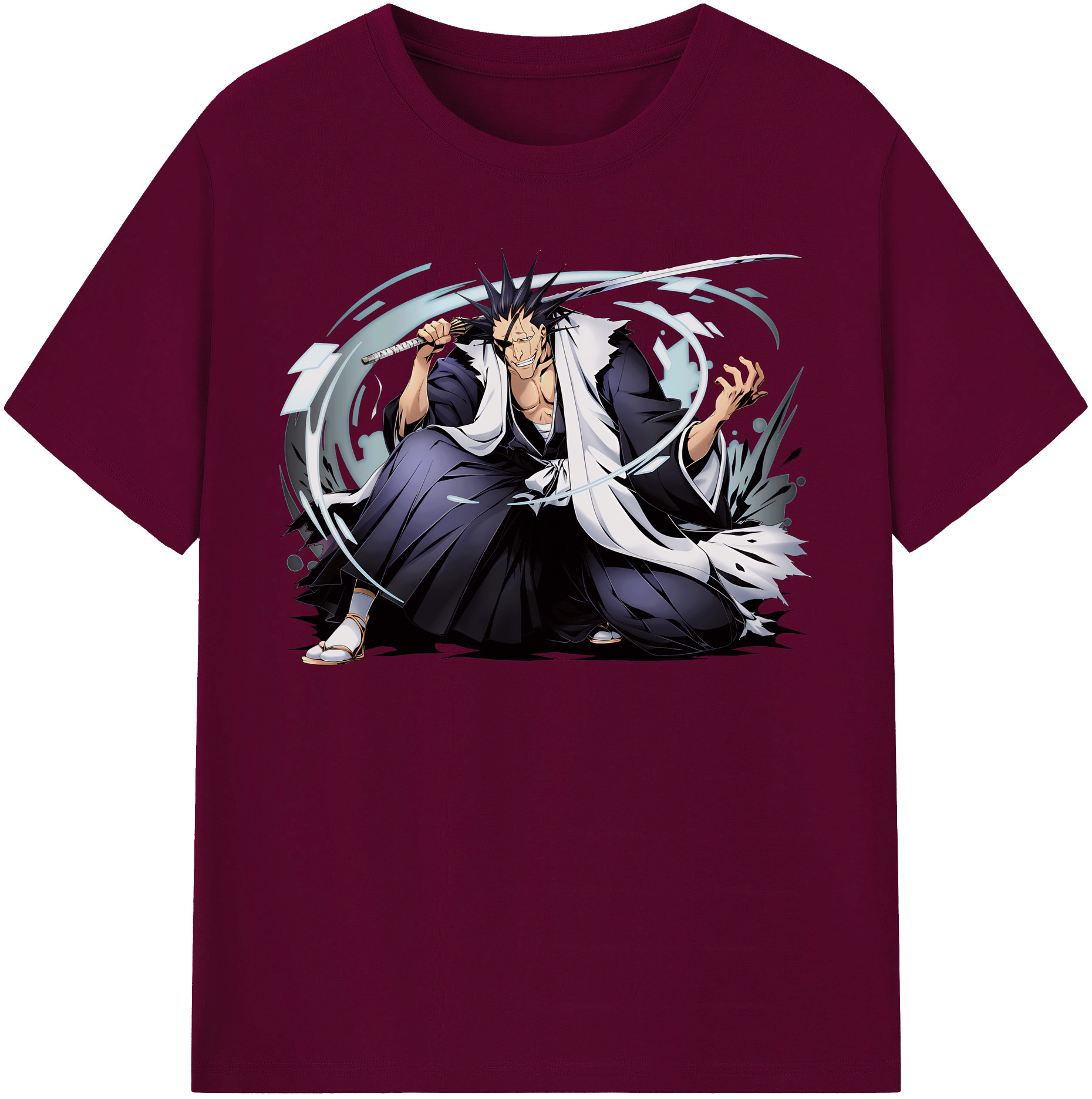 （画像用） ブリーチ ざらき けんぱち BLEACH Zaraki Kenpachi レディースカジュアルプリントTシャツ（綿100％）